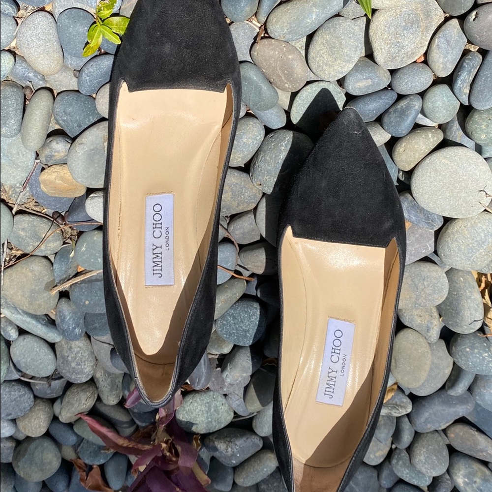 Jimmy Choo size 8 Black Suede Shoes - Picture 2 of 8